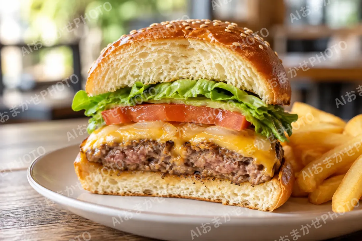 ハンバーガーの写真 No.1