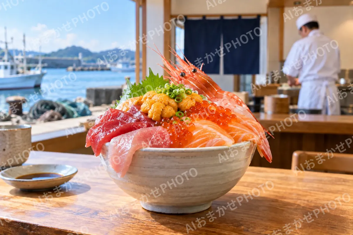 海鮮丼の写真 No.13