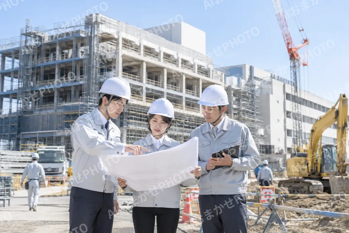 病院の建設現場（総合建設・ビル・マンション・店舗・工場の写真 No.49）