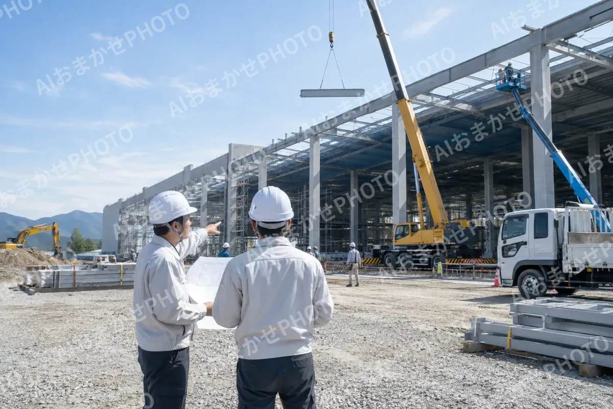 物流倉庫の建設現場（総合建設・ビル・マンション・店舗・工場の写真 No.51）
