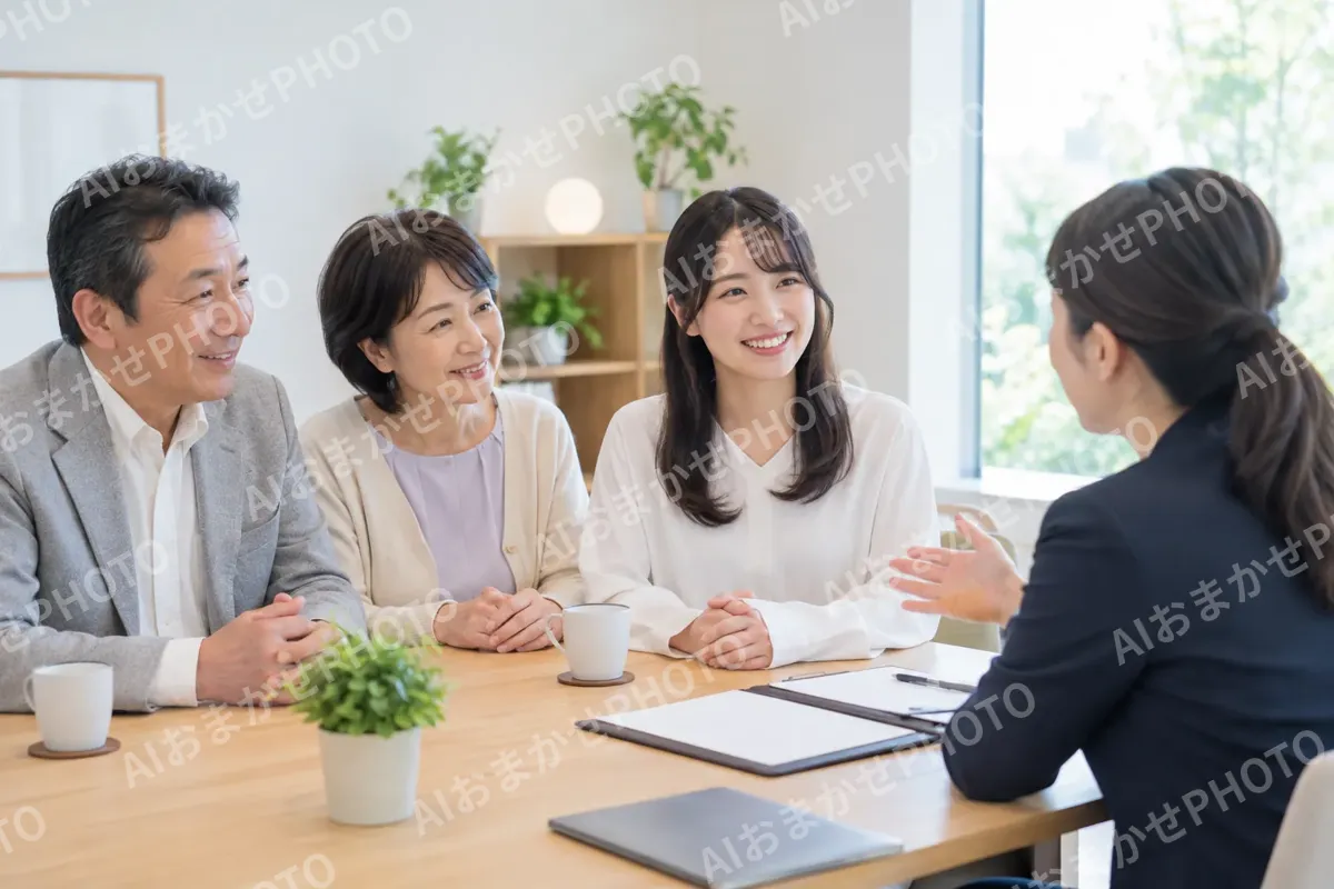 親と一緒に相談に来た会員（結婚相談所・婚活の写真 No.30）