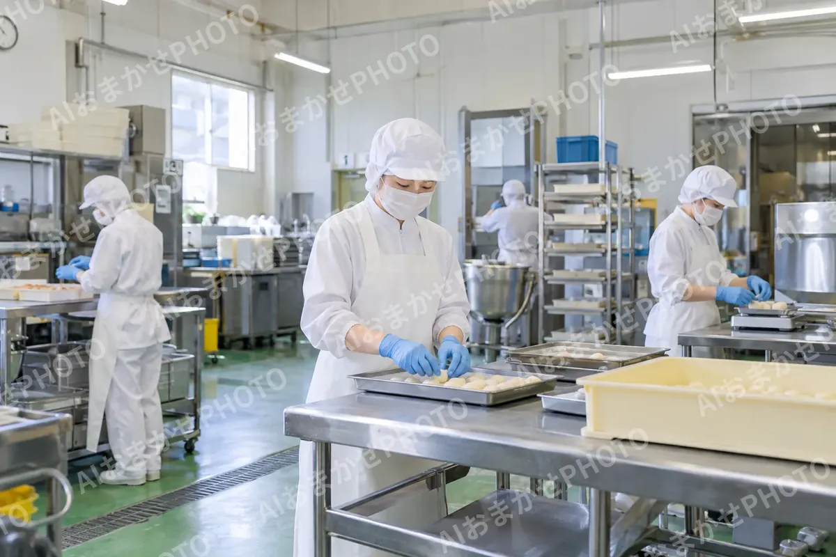 小さな工場の中の全体（食品製造・販売の写真 No.72）