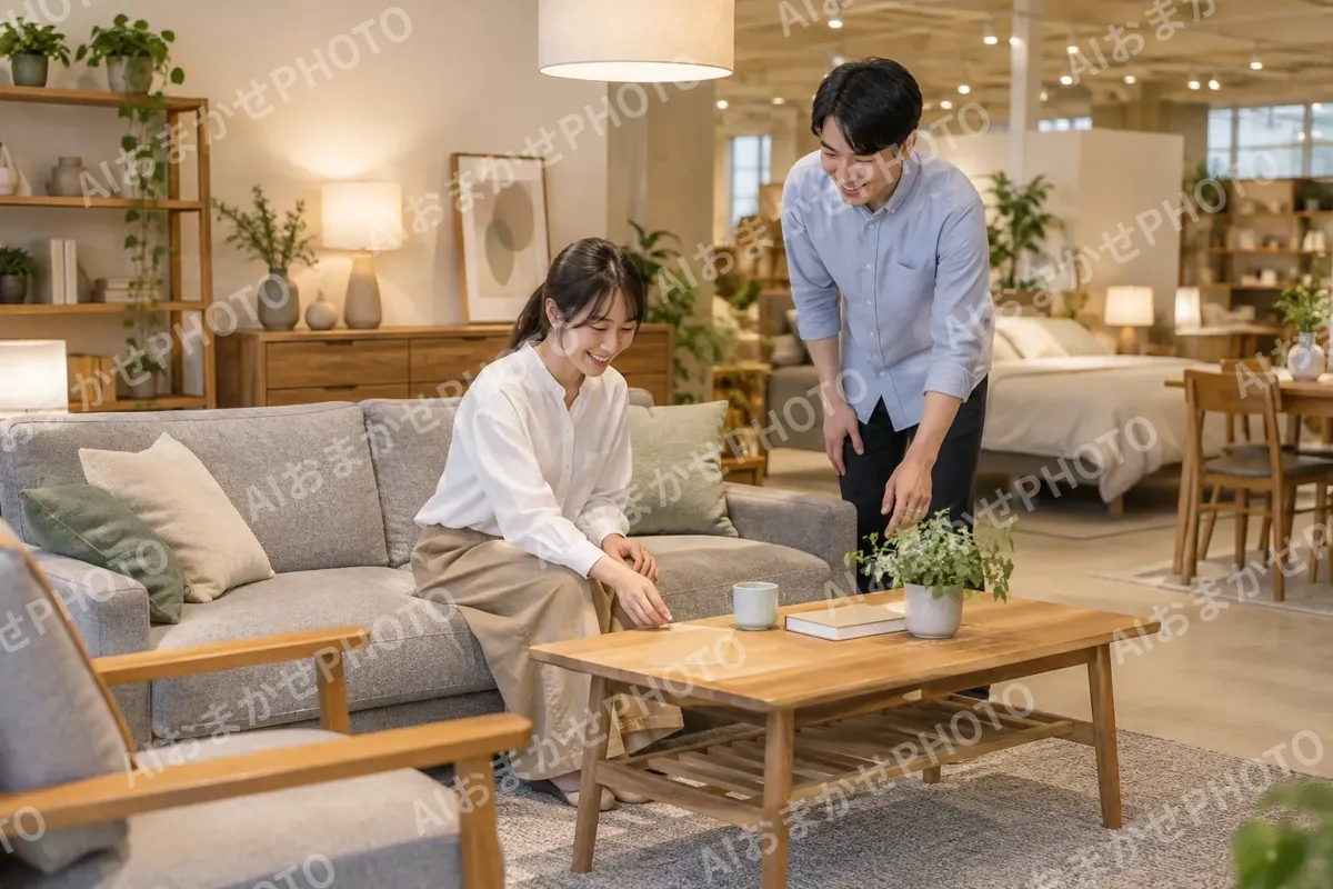 部屋のようにかざった売り場（家具の写真 No.35）