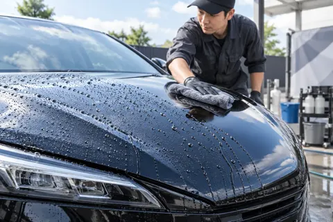 水をはじくボディの表面（洗車・カーコーティングの写真 No.39）