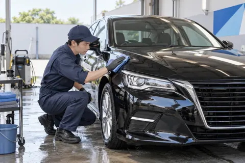 みがき上げられて光る車（洗車・カーコーティングの写真 No.40）