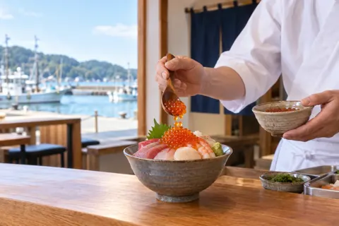 海鮮丼の写真 No.4