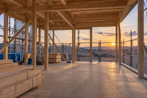 掃除をして片づけた夕方の現場（建築・建設その他の写真 No.46）