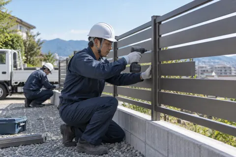 フェンスを作る職人（鉄骨・板金・サッシ・専門工事の写真 No.59）