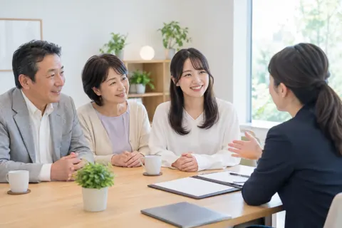 親と一緒に相談に来た会員（結婚相談所・婚活の写真 No.30）