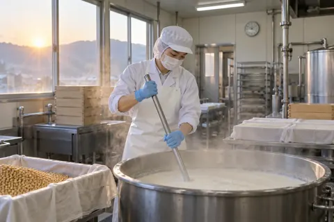 朝早くに仕込みをはじめる作り手（食品製造・販売の写真 No.63）