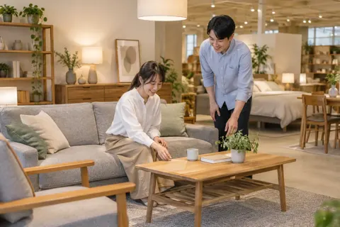 部屋のようにかざった売り場（家具の写真 No.35）