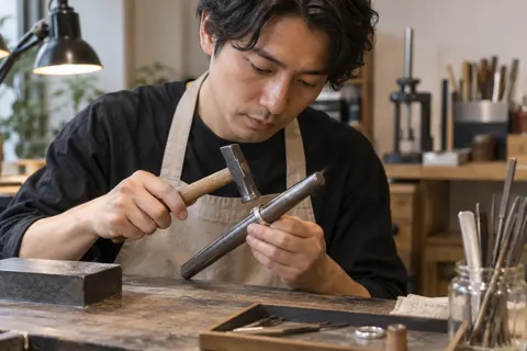 指輪の大きさを直す職人（時計・宝飾の写真 No.25）